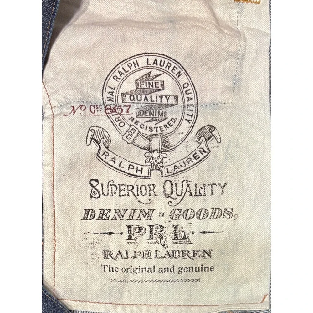 New Polo Ralph Lauren Jeans Mens 38/32 Dark Indigo Blue Excellent Straight Leg‎